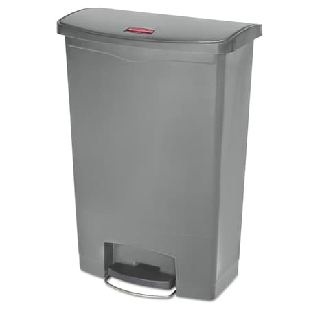 Rubbermaid Commercial Slim Jim Resin Step-On Container, Front Step Style, 24 gal, Gray 1883606